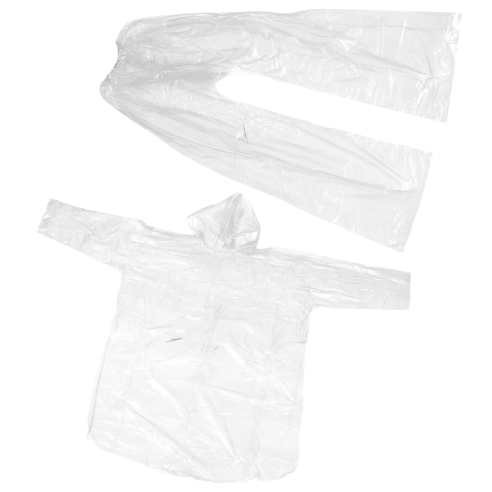 Hooded Clear Rain Poncho Set W - Emergency Poncho Rain ulasan dan harga